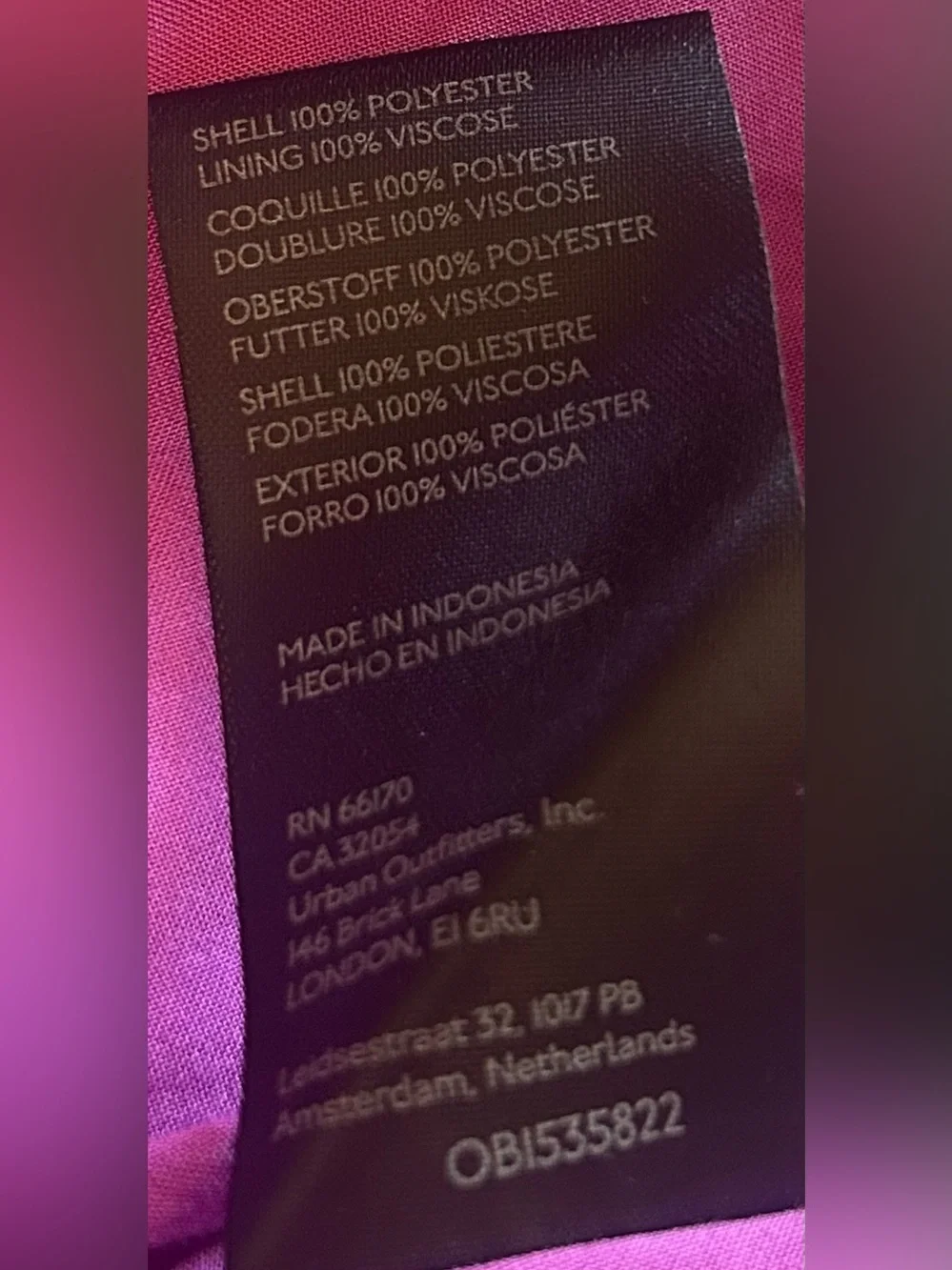 Anthropologie Deep V Neck Magenta Satin Mini Dress Size 2